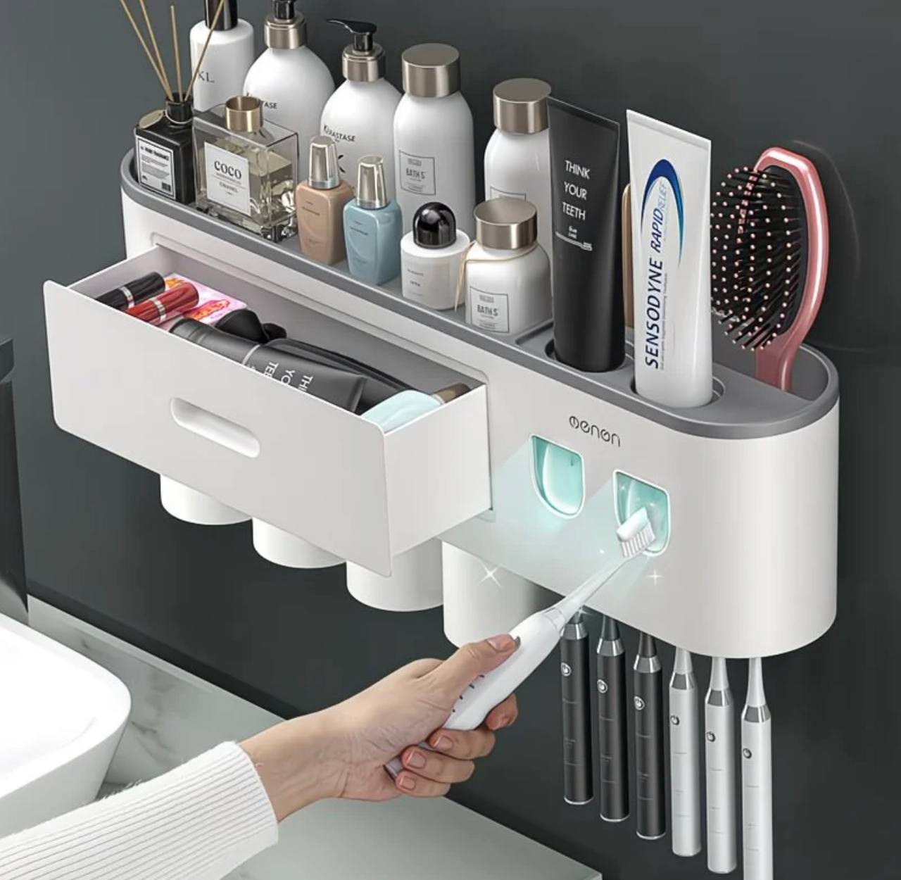 Wall-Mounted Bathroom Organizer