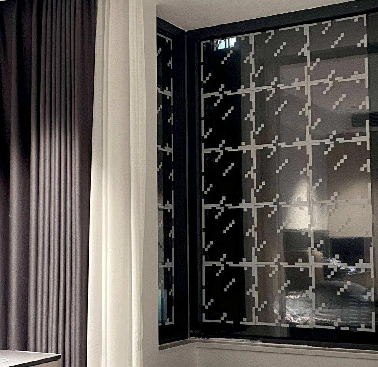 Pixel Style Glass Window Sticker (Set of 4 Sheets)