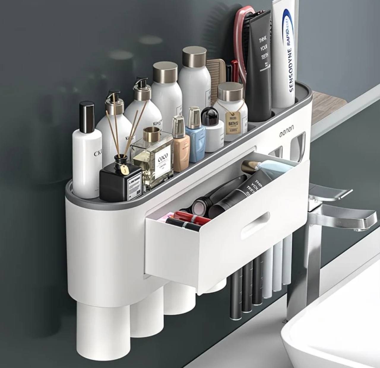 Wall-Mounted Bathroom Organizer